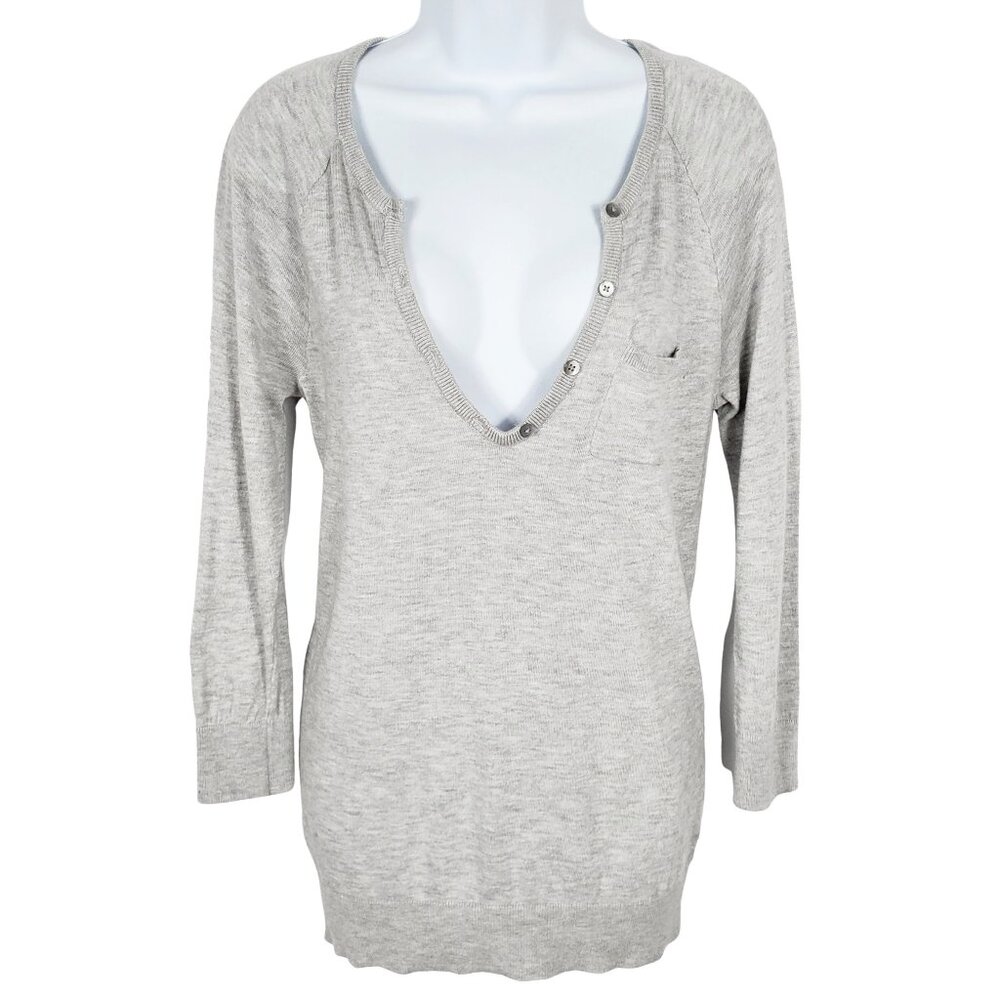 Banana Republic Factory Rabbit Hair Sweater Light Gray Women's Small Fall